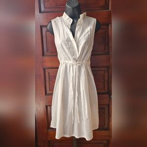 XL Merona, White, Draw String Dress, V Neck